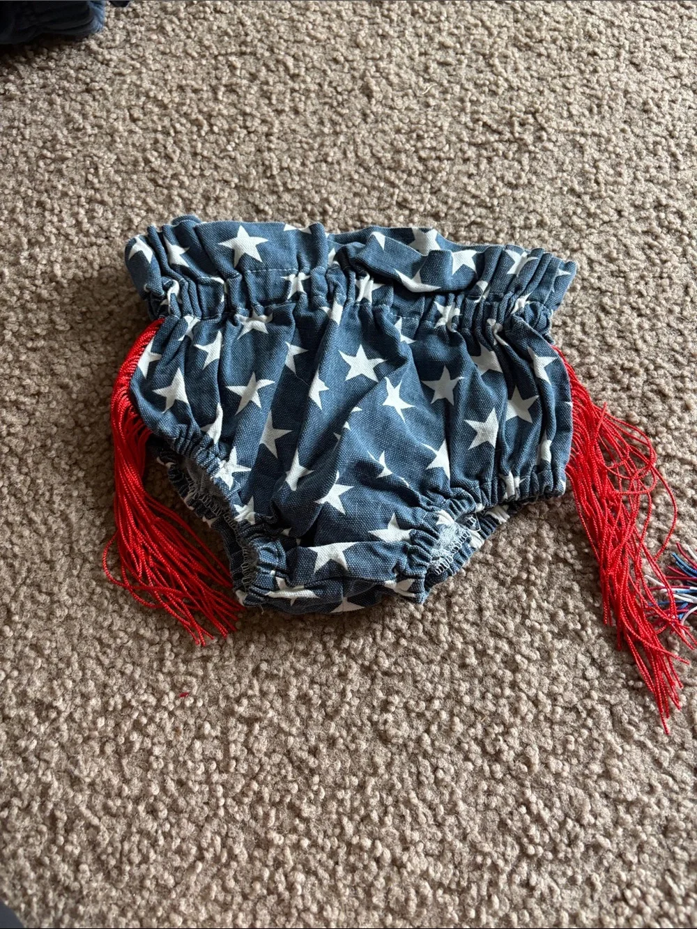 B41 Small Shop 4t All American Babe Kids Patriotic Fringe Set - Blue/Red/White